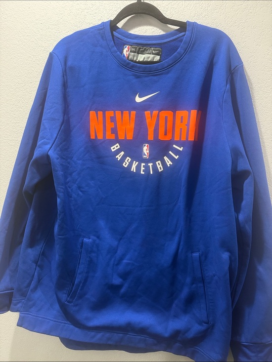 Nike Other - Nike Blue Pullover with Orange NEW YORK Knicks